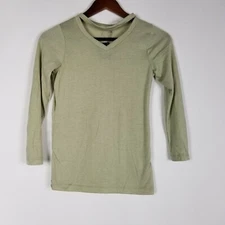 Poof Womens Top Size M Light Green Base Layer Basic  Lightweight Shirt New