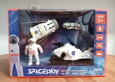NASA Space Play Space 4 Piece Explorer Toy Set Universe Astronaut Age 5 plus