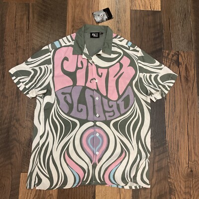 Pink Floyd 50 Anniversary Darkside Of The Moon Button Up Shirt Men s Medium