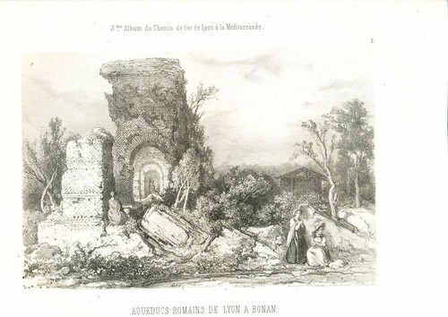 LAURENS Album Chemin de Fer de Lyon à la Méditerranée 25 lithographies 1861 - Bild 3 von 8