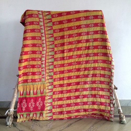 Indian Bedding Vintage Throw Bedspread Coverlet Blanket Reversible Kantha Quilt - Picture 12 of 35