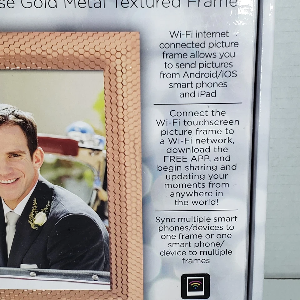 Polaroid PDWV 800RT Digital Photo Frame Rose Gold w/WiFi 4GB Memory New Open Box - Image 2 of 4