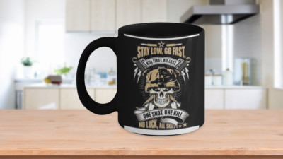 Stay Low, Go Fast 11 oz Black Mug