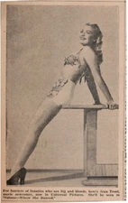 1930's Actress Jean Trent Movie "Salome" Photo Print Newspaper Clip 7x4" 0C24