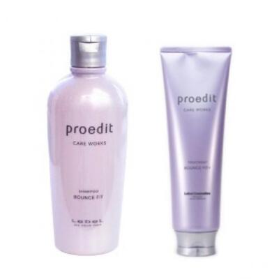 LebeL ProEdit Shampoo Bounce Fit 300ml + Hair Treatment Bounce Fit Plus 250ml