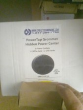 Power Tap Grommet with Hidden Power Center w/ 3 Power  2 Cat5E - Electriducte2