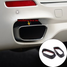 Matte Black Steel Rear Exhaust Muffler Tip Tail Pipe For BMW X5 F15 X6 14-18 UK