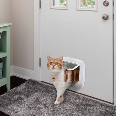 Portina Di Ricambio Per Gatti Ferplast Swing 15 - Taglia Grande, Bianco - Con Sistema Anticorrente - Foto 7