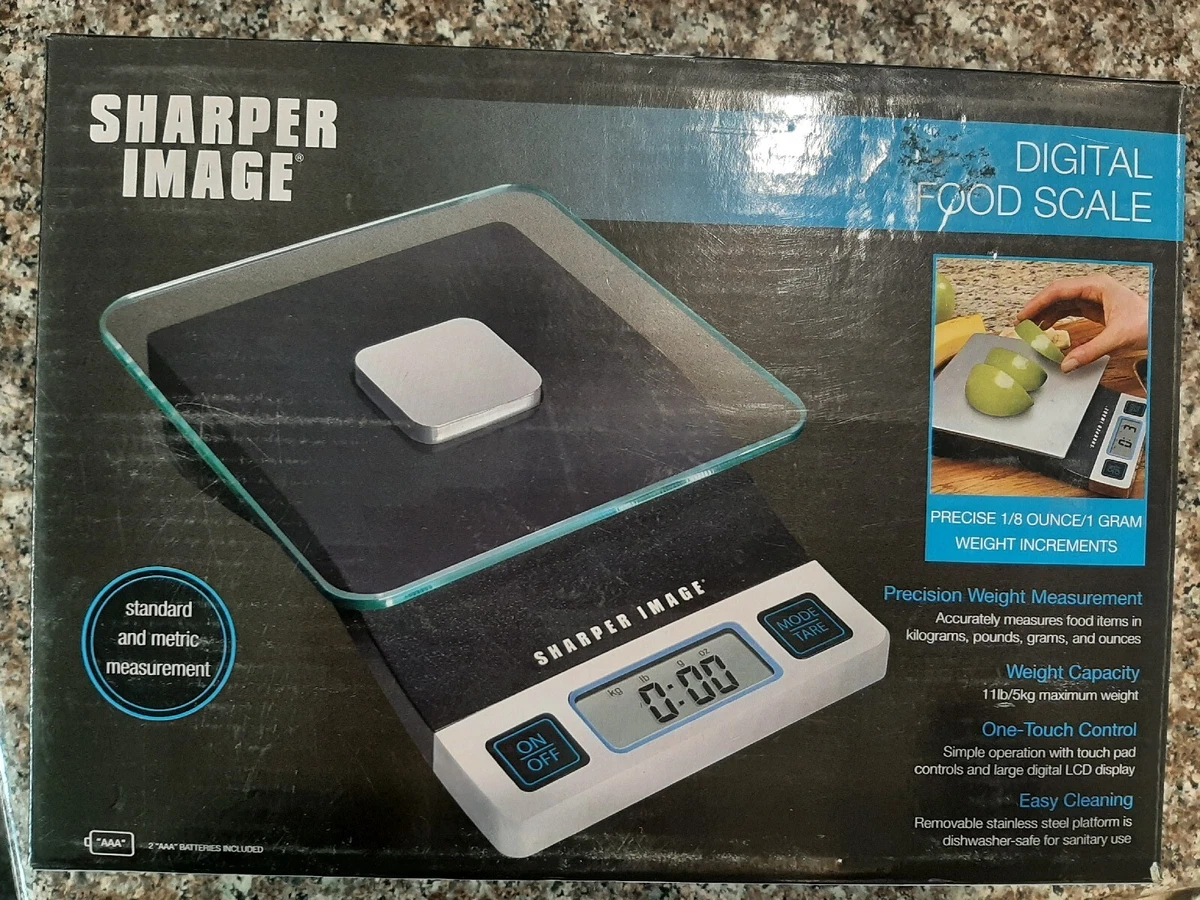 The Sharper Image Digital Food Scale Precision Up to 11lbs 5kg One Touch  Control