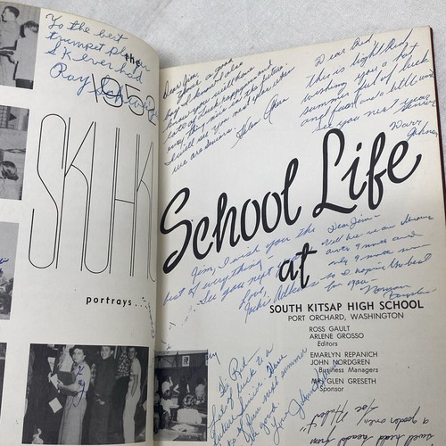 1952 SOUTH KITSAP HIGH SCHOOL YEARBOOK PORT ORCHARD, WASHINGTON SKUHKUM - Picture 14 of 16