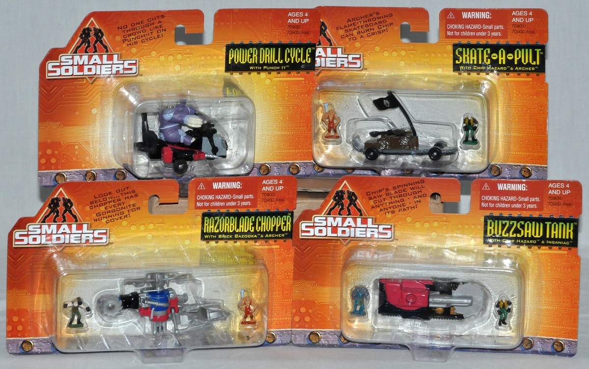 Small Soldiers Cycle Pult Chopper Tank Micro Figures Lot of