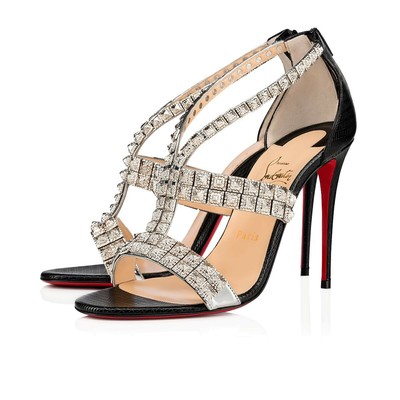 dark silver sandal heels