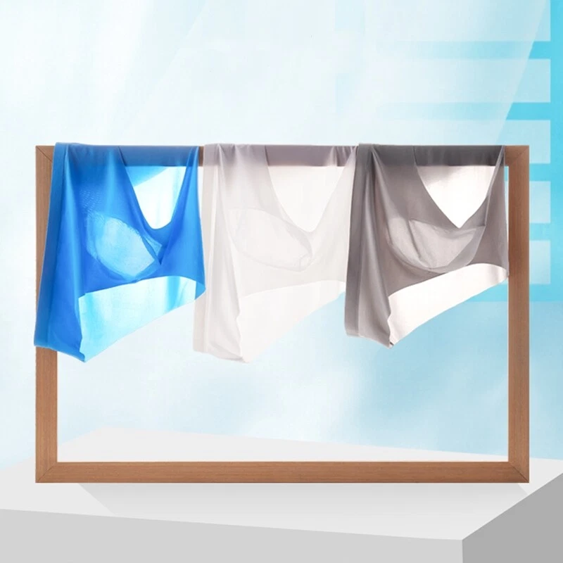 3x Sexy Men Ice Silk Underwear Thong T-back Panties Bikini Briefs Pouch GString⇓ - Image 3 of 4