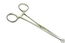 2pcs Dog Cat Pet Grooming Hemostat Hair Puller Straight  Curved Stainless NEW