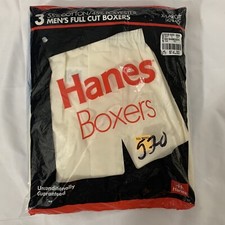 NIP 1993 USA Made HANES 3 Pack 55/45 Boxer Shorts-Pastel Colors-Size XL 42-44