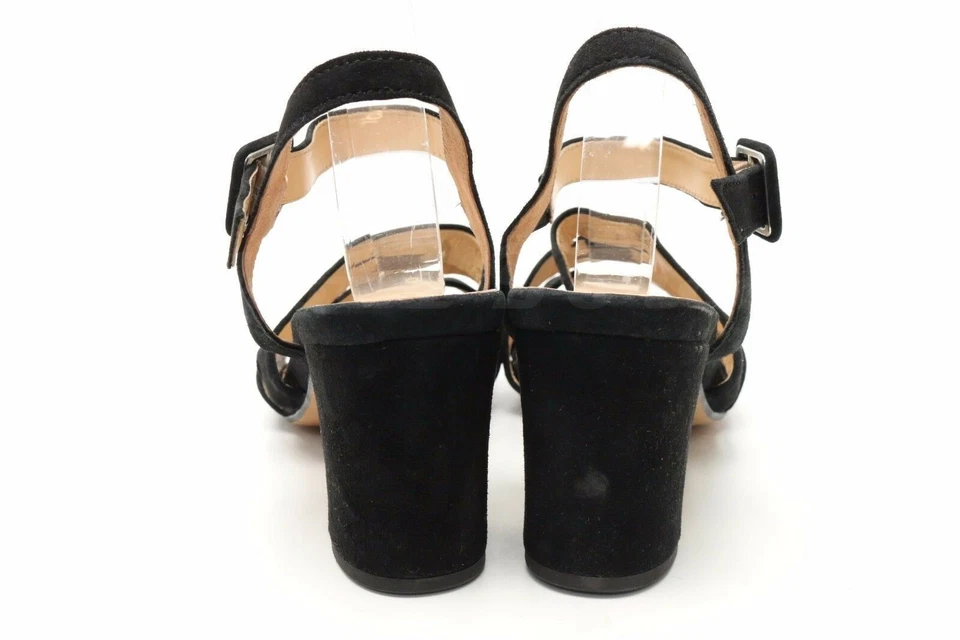 Sandalias para mujer GABOR negras de gamuza con hebilla y correa en el tobillo talla UK 5,5 Foto 4 de 4