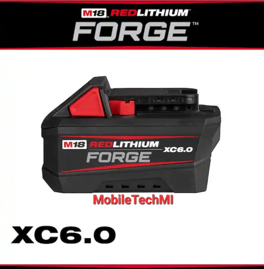 Milwaukee 48-11-1861 M18 18V RedLithium FORGE XC6.0 6.0 Ah Battery 