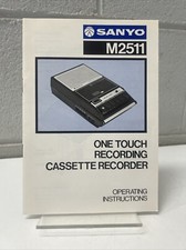 OPERATING INSTRUCTIONS CASSETTE RECORDER SANYO M2511 JAPAN