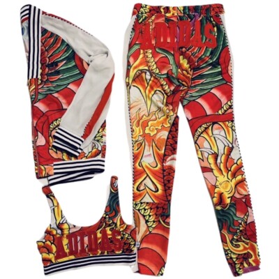 Adidas x Rita Ora Dragon set 3 Pc Pants Jacket Top Size XS Adidas x Rita Ora Dragon set 3 Pc Pants Jacket Top Size XS
