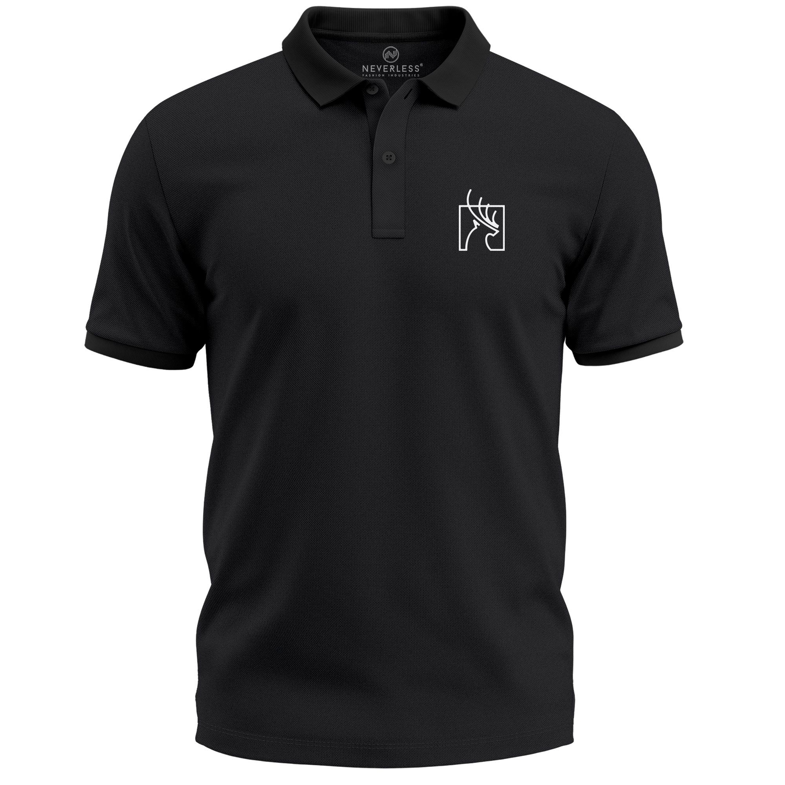 Футболка-поло Herren mit Hirsch-Grafik Kurzarm Polo Sommer Outdoor Jäger Modern