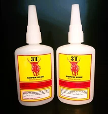 Medium CA Glue - 8 oz -(2) of 4 oz bottles-Super Glue Adhesive - Cyanoacrylate