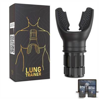 Durable Lung Exerciser Atemtrainer mit eBook   Atemübungen & Sofort-Wirkung