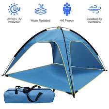 Portable Outdoor Beach Tent Sun Shelter UV Protection Canopy with Windproof Rope