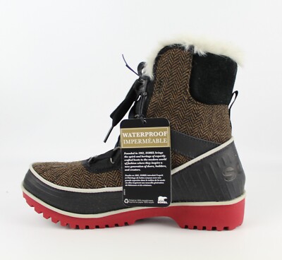 New SOREL WOMEN TIVOLI™ II HERRINGBONE BOOTS SHOES, size 6.5M