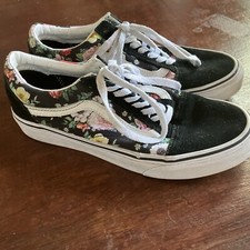 Vans Old Skool Floral Sz Men s 6.5 Women s 8 Flowers Rose