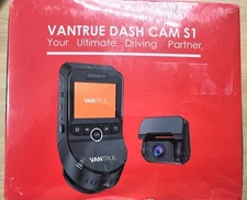 Vantrue OnDash S1 Black Time Lapse Dual Security Dash Camera Uber Lyft