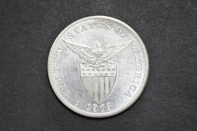 Philippines 1903 S One Peso Silver Coin ( Weight : 26.91 g ) C364