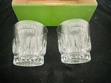 Set of 2 Southern Comfort Lowball Glass Tumblers in Box