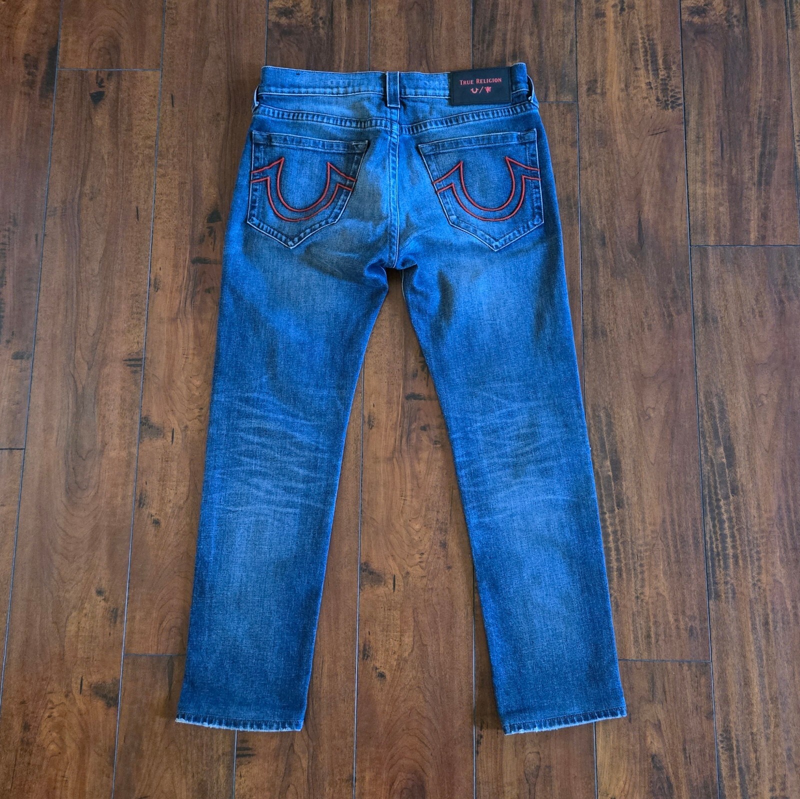 True Religion Men's Denim Manchester United Rocco SE Red Stitch Jeans Size 32 thumbnail 4