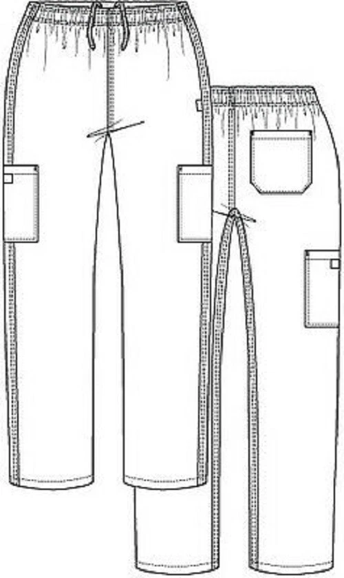 NWT DICKIES UNISEX CARGO STYLE CHEF PANTS IN KHAKI DC12 - Image 4 of 4