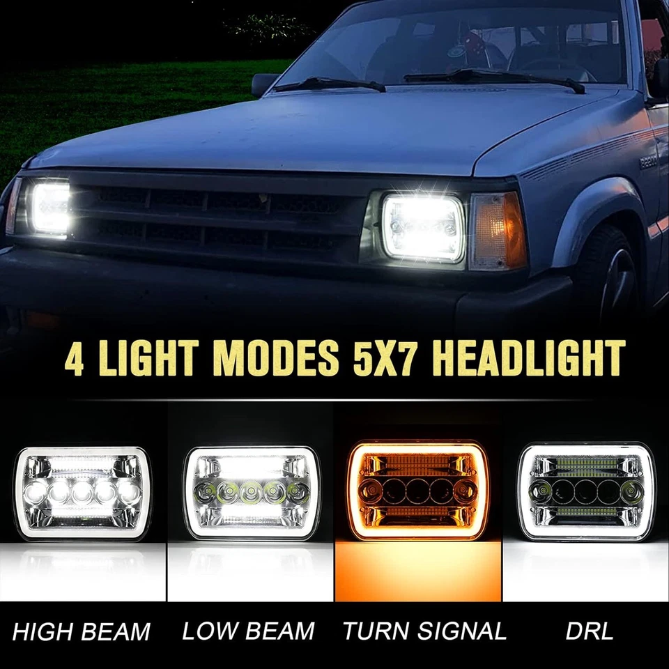 Faros proyectores LED de 4x6 pulgadas 2 piezas para Chevy S10 1995-1997/K5 Blazer 1981-86 Foto 2 de 4