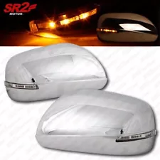 For 2009-2013 Toyota Corolla Chrome Side Led Light Mirror Covers Molding Trims