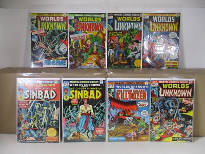 Worlds Unknown 1-8 HIGH GRADE SET Entire Run! 1973-1974 Marvel Comics (s 15218)