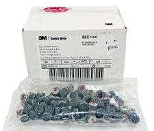 120pc - 3M Scotch-Brite 1/2" x 1/4" x 1/8" 2S Fine EXL Unitized Wheel 15842