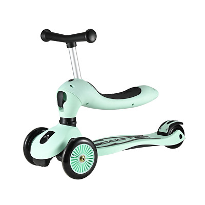 2in1 Roller Mit Seat GREEN Grün Stand oder Sitz Tilt Lenkung Heckbremse Alter 3+
