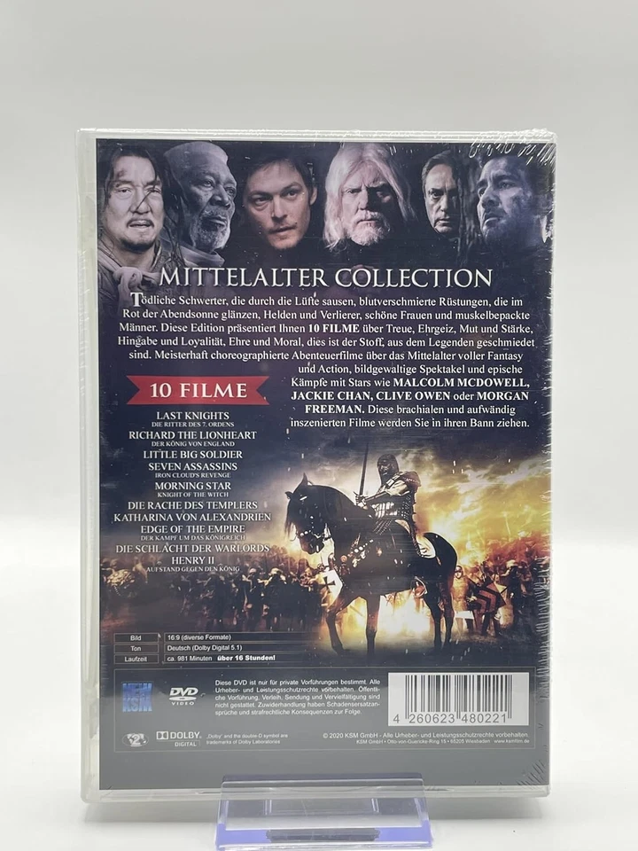 10x MITTELALTER Abenteuer LIONHEART Last Knights TEMPLER Warlord HENRY IIDVD Box - Bild 2 von 2
