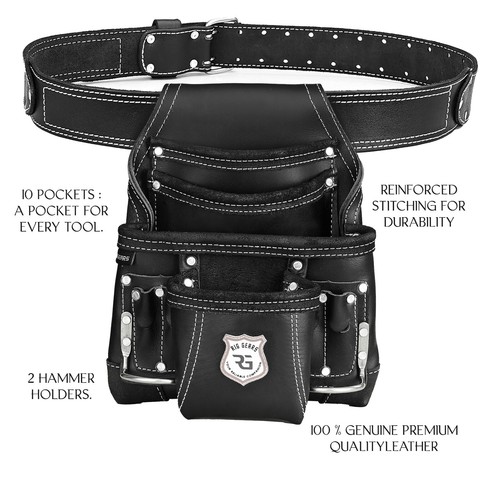 Rig Gears Leather tool belt pouch farming tool belt electrician tool pouch - Picture 5 of 8