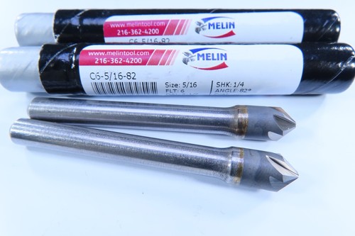 LOTE (2 PIEZAS) MELINA 5/16" CARBURO BUR 82 GRADOS AVELLANADOR BISELADO HERRAMIENTA REBABAS - Imagen 2 de 4