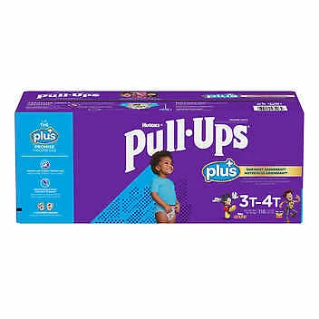 Huggies Pull-Ups Plus Training Pants For Boys Size 3T-4T: 32-40lbs