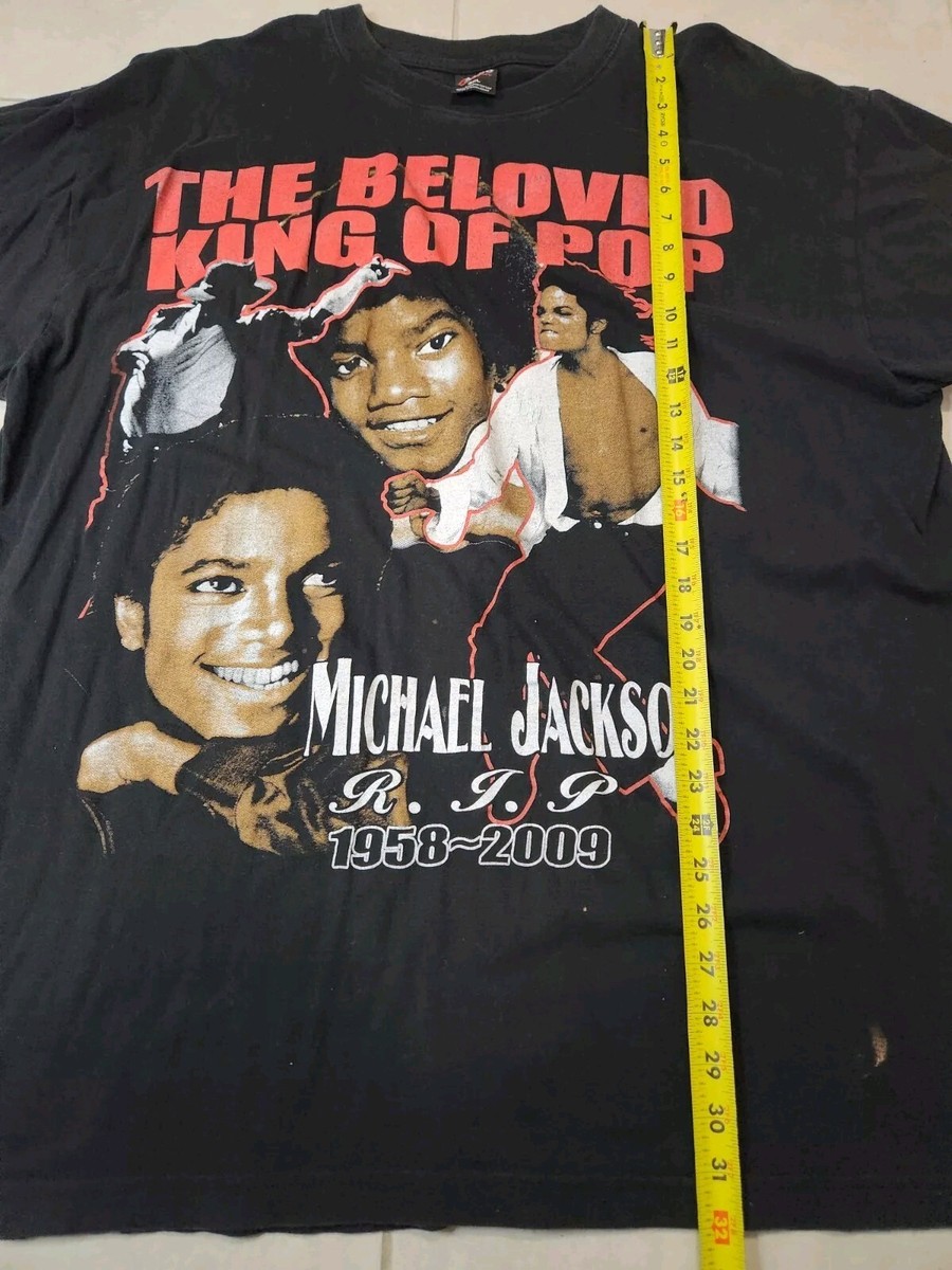 【オフィシャル 】Michael Jackson 2009 ライブTシャツ L VTG Rare Michael Jackson 2009 Memorial T Shirt The Beloved King Of