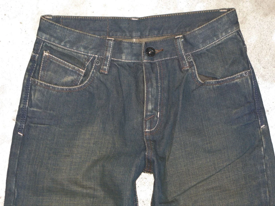 NEW Volcom Boys Relaxed Jeans Sz 10 Dark Blue 100% Cotton Measures 27 x 27 - Image 2 of 4