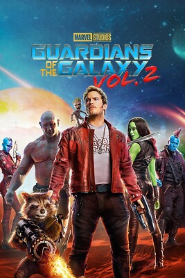 Marvel Guardians of the Galaxy Vol 2 Metal Poster Chris Pratt 7x11