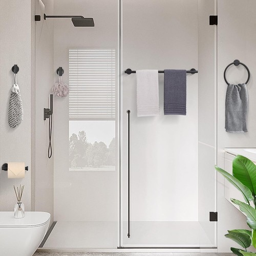 Juego de 6 piezas de toallero accesorios de baño juego de herrajes de baño acero inoxidable - Imagen 6 de 10