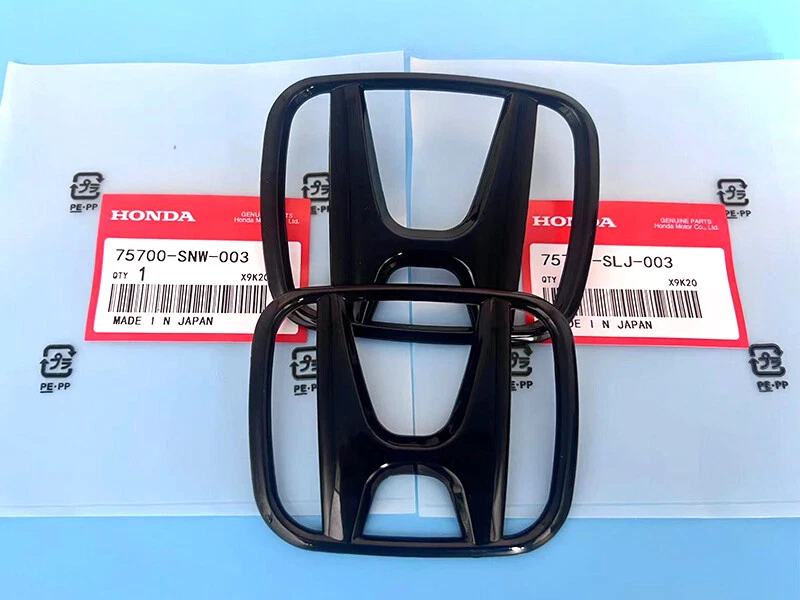 Original OEM para Honda CR-V 2017-2022 negro brillante emblema delantero trasero Foto 3 de 4