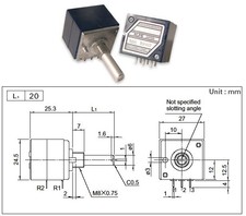 Componente Audio ALPS Potenziometro Doppio ALPS RK27 Originale, 10K, Con Motore - Nuovissimo, Made In Japan Controllo Volume Bilanciato Con Motore
