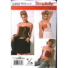 Simplicity 2355 Karen Fleisch Misses Corsets Sewing Pattern Size 14-20 RR
